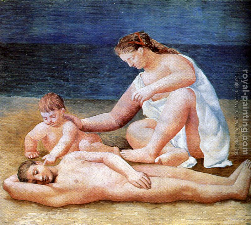 Pablo Picasso : family by the sea